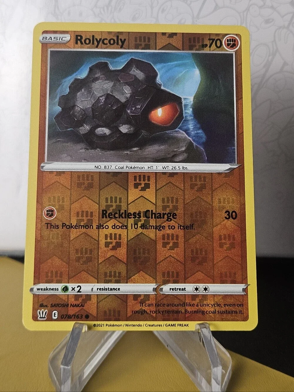 Rolycoly 078/163 Pokemon TCG Reverse Holo Rare